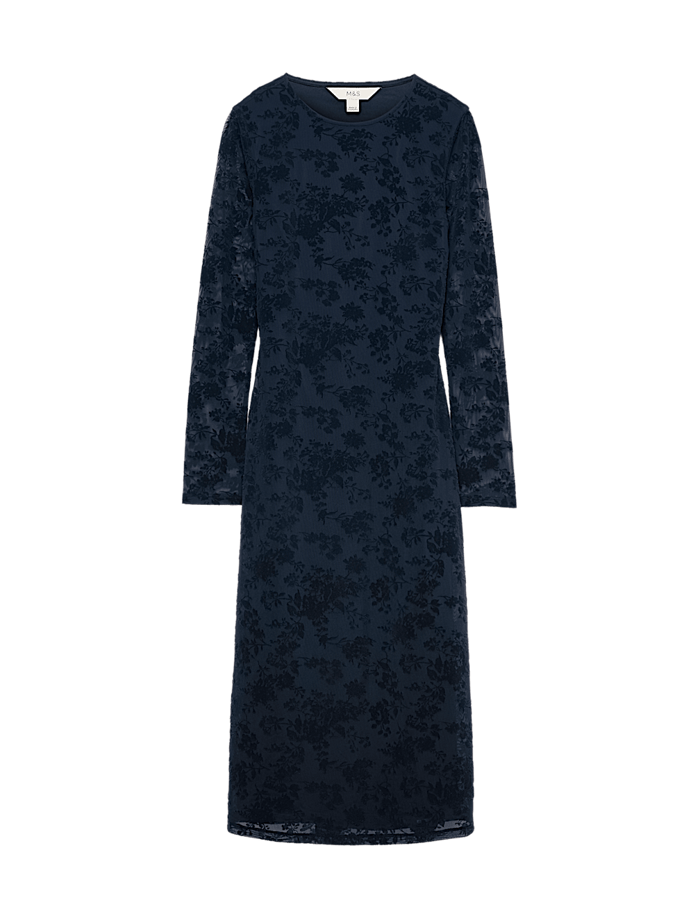 Jersey Flora Flockedl Midaxi Column Dress