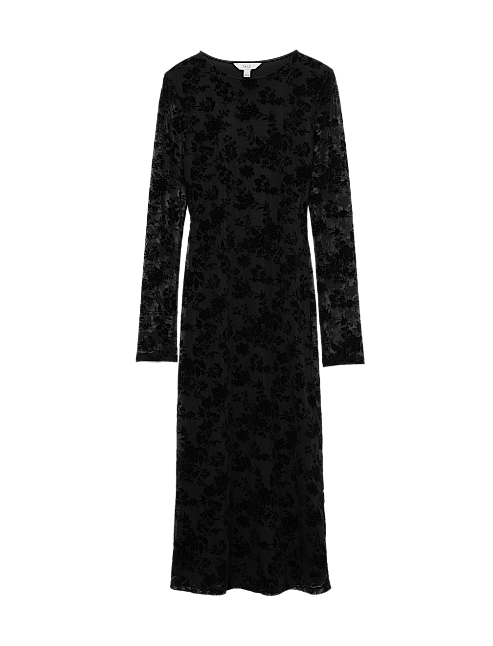 Jersey Flora Flockedl Midaxi Column Dress