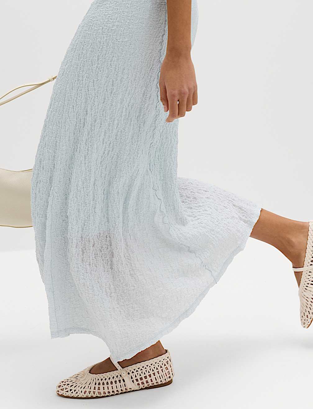 Cotton Rich Textured Midaxi Column Dress