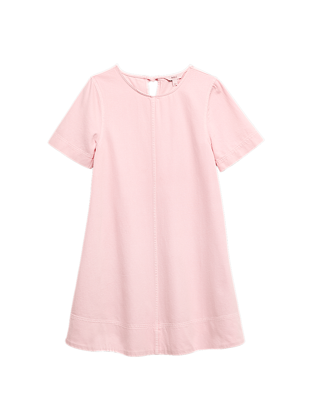 Pure Cotton Denim Mini T-Shirt Dress