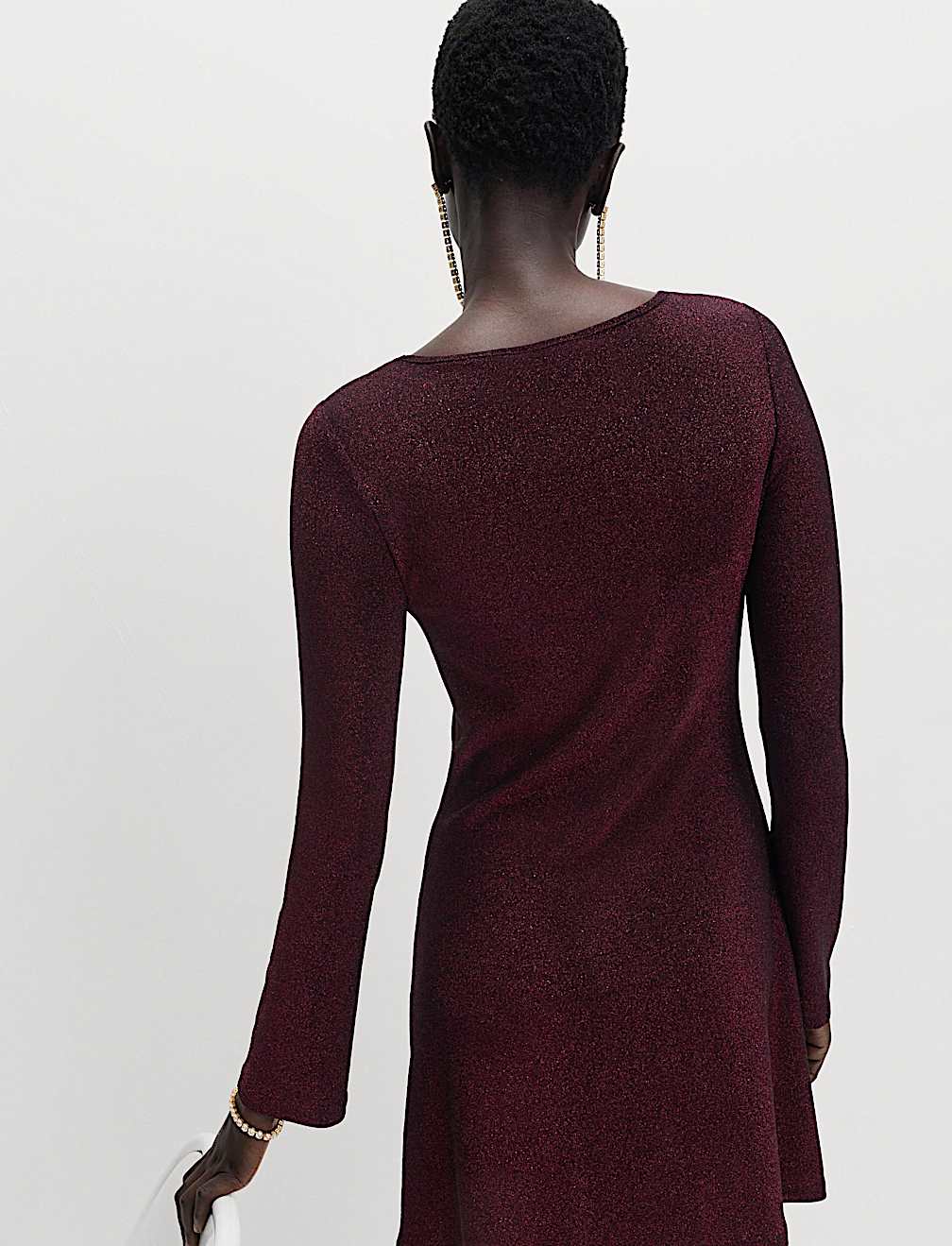 Metallic Mini Shift Dress