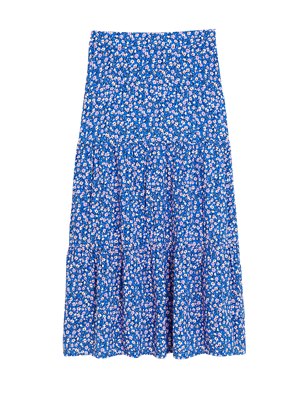 Ditsy Floral Midi Tiered Skirt