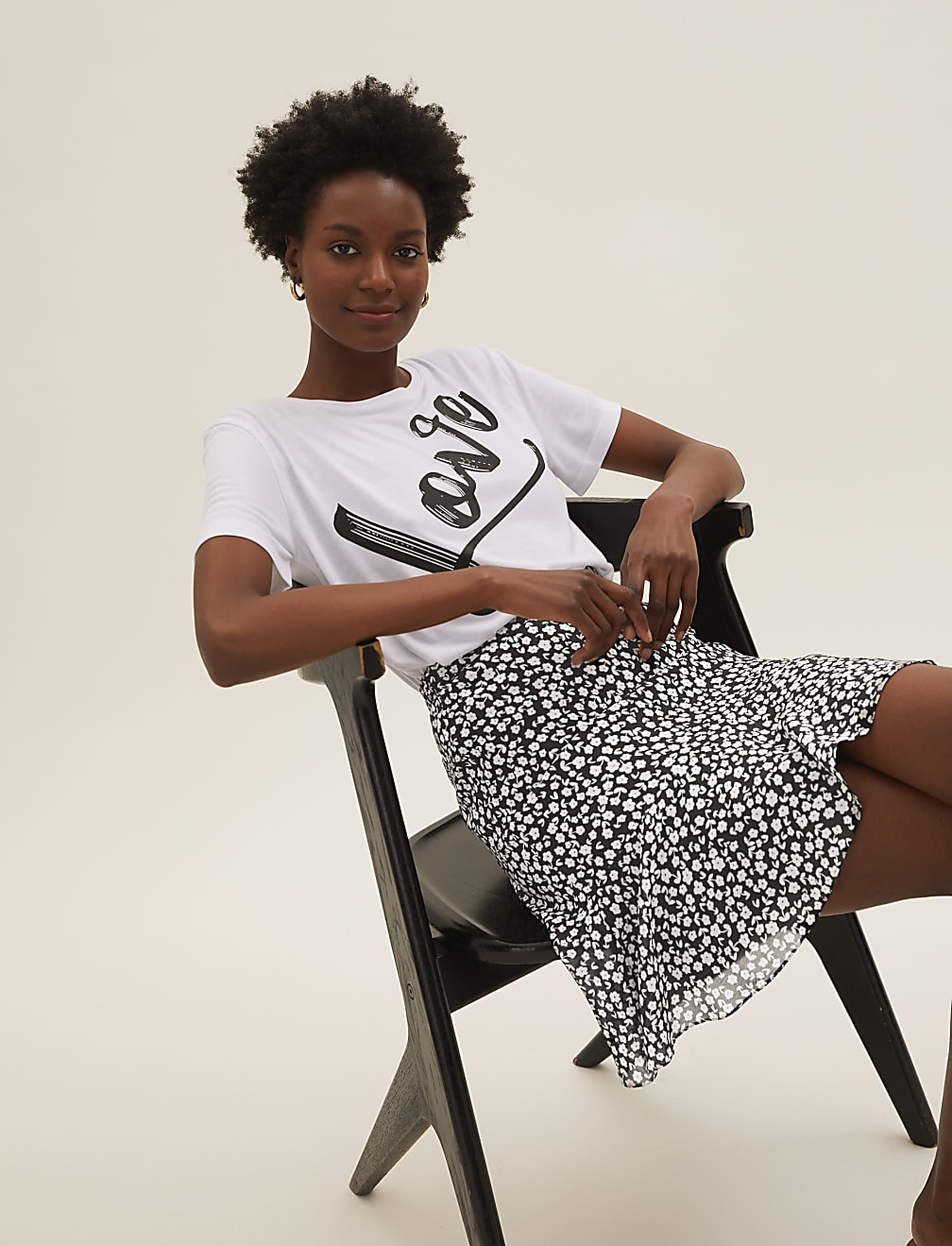 Ditsy Floral Mini Tiered Skirt