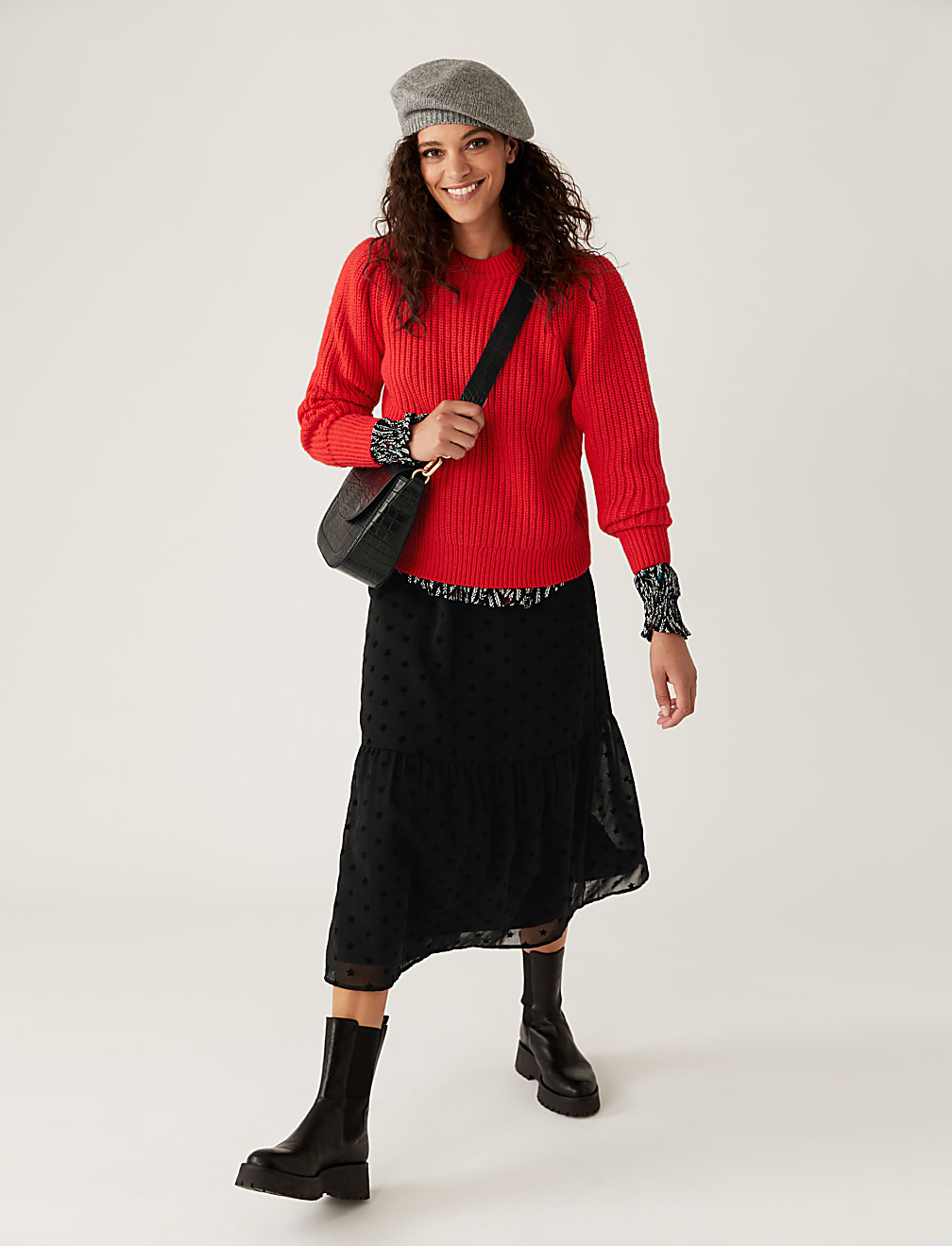 Star Midaxi Tiered Skirt