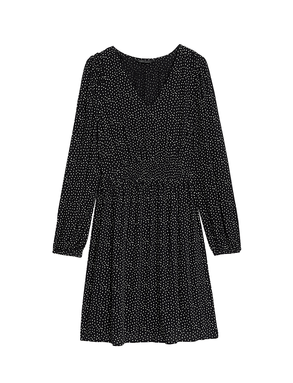 Printed V-Neck Mini Tiered Dress