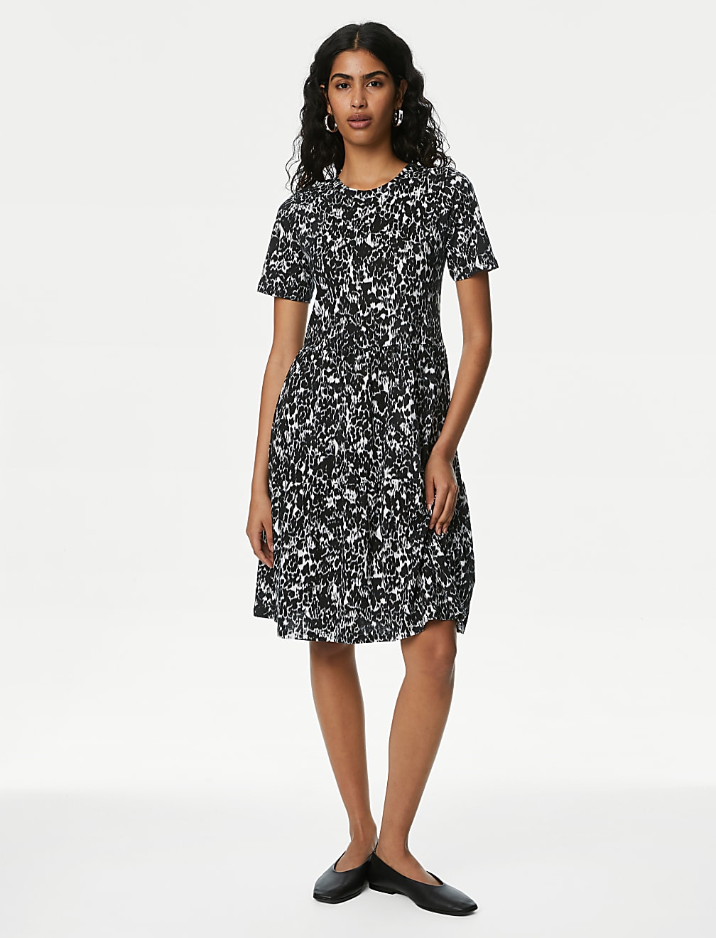 Jersey Animal Print Skater Dress