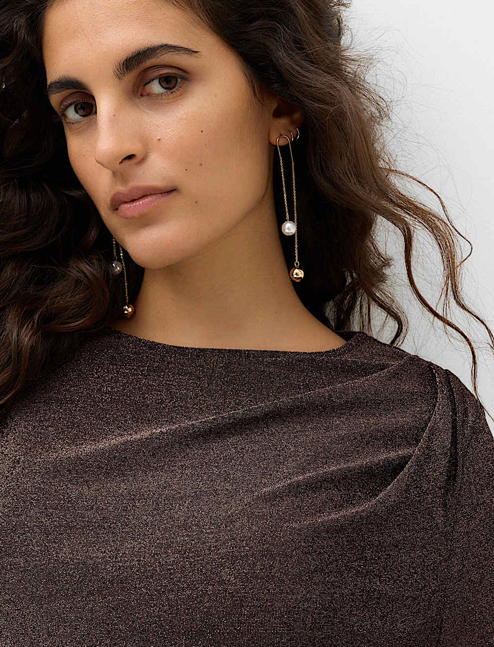 Sparkly Round Neck Mini Column Dress