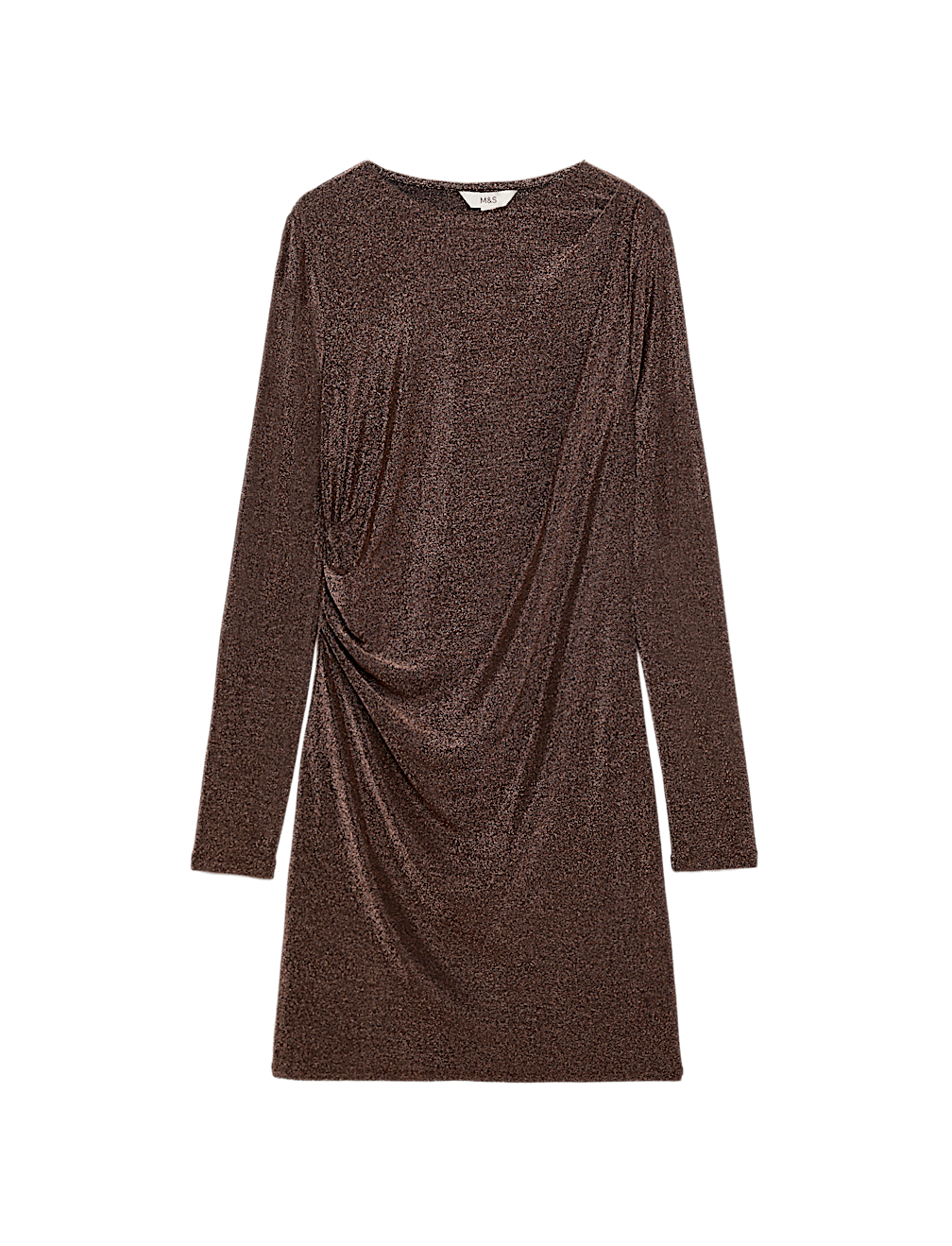 Sparkly Round Neck Mini Column Dress