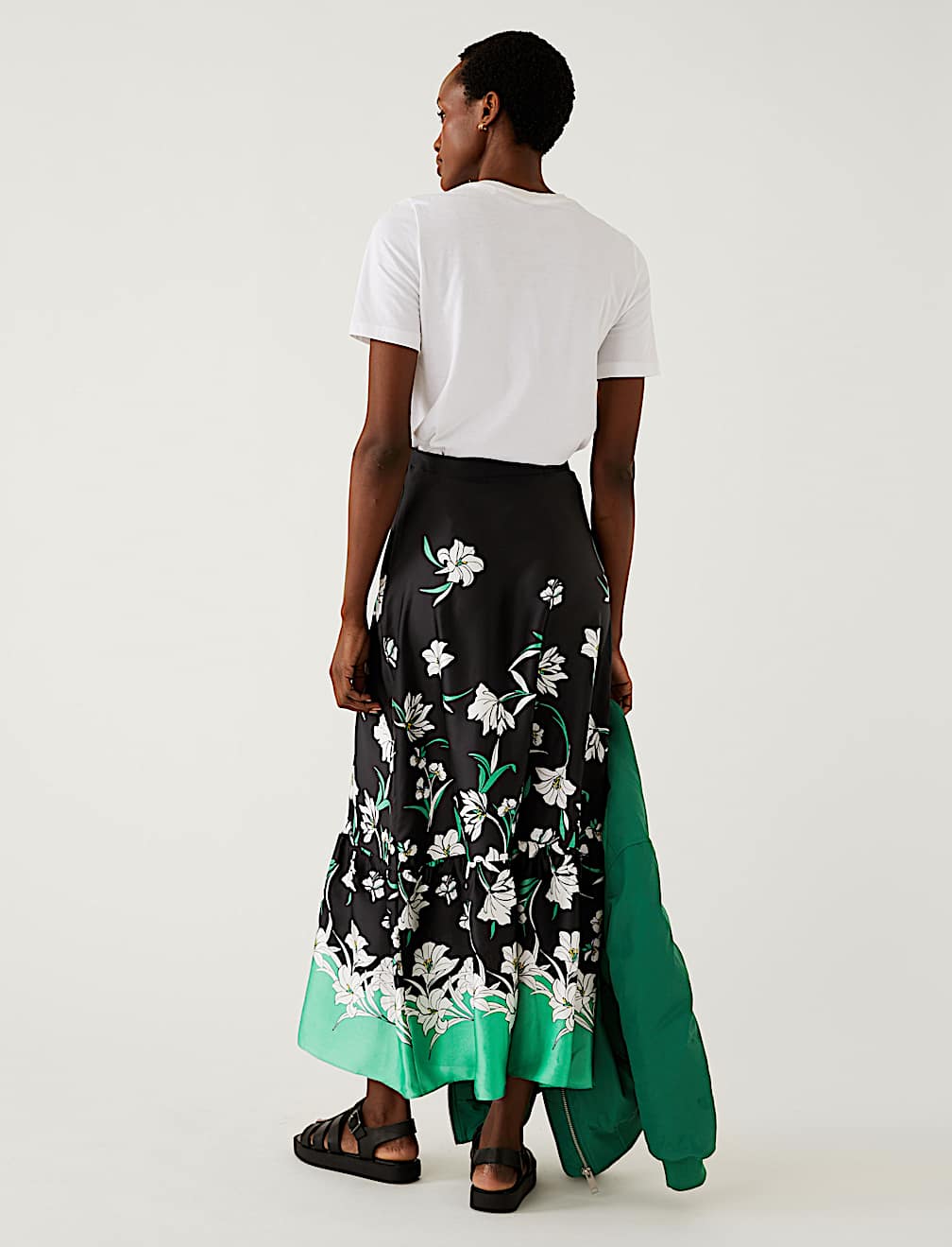 Floral Midaxi A-Line Skirt