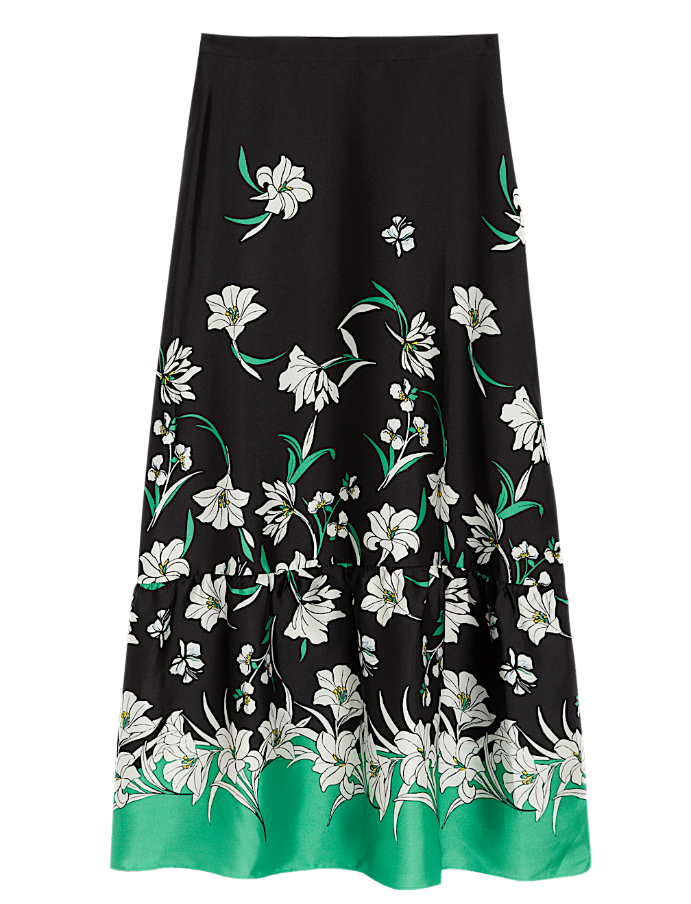 Floral Midaxi A-Line Skirt