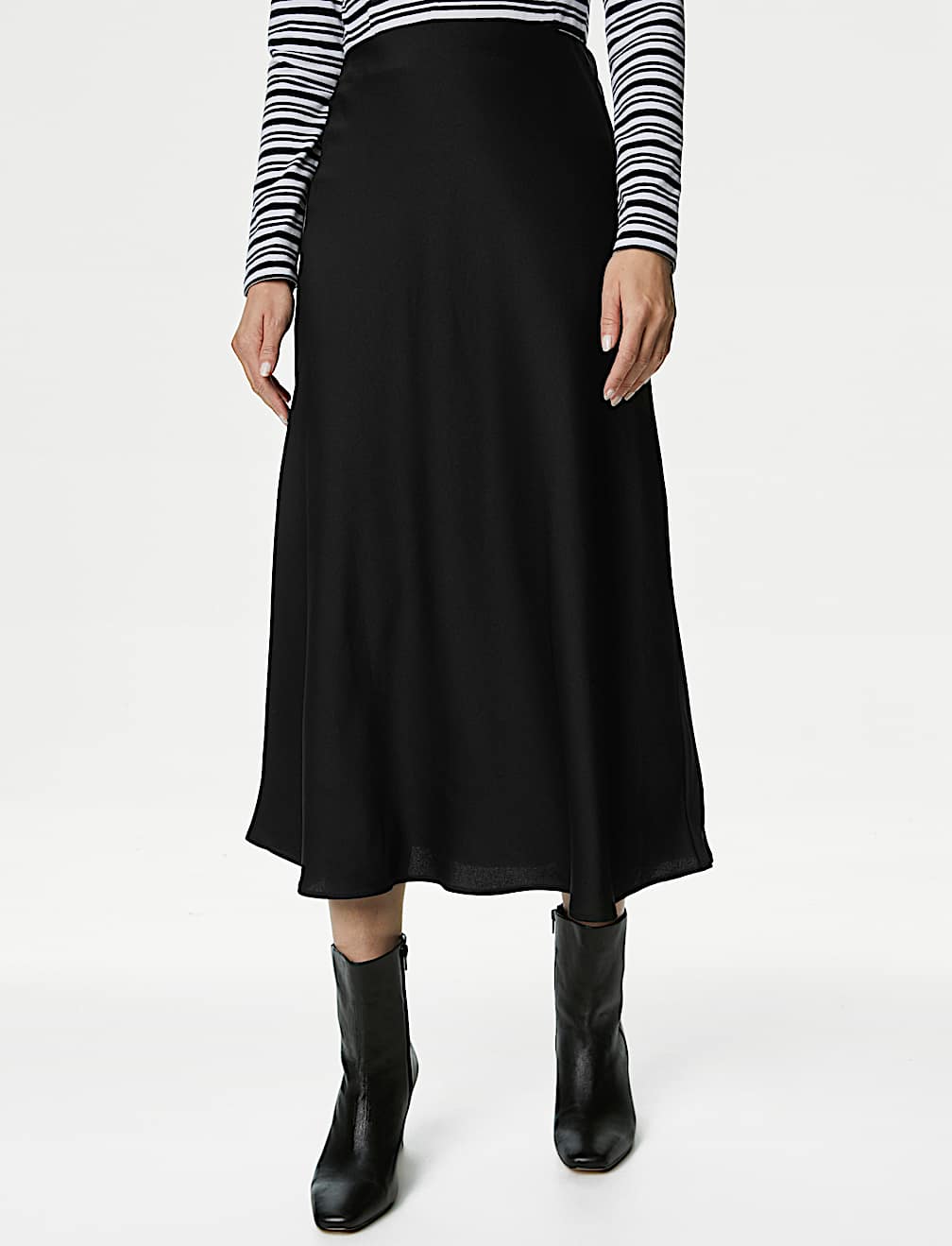 Satin Midaxi Slip Skirt