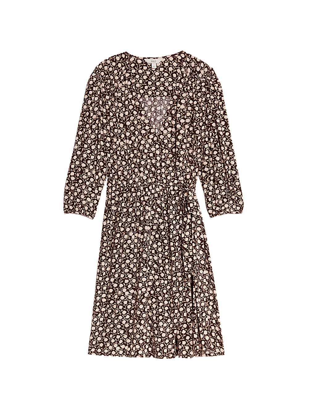 Buy Printed V-Neck Knee Length Wrap Dress at Marks & Spencer