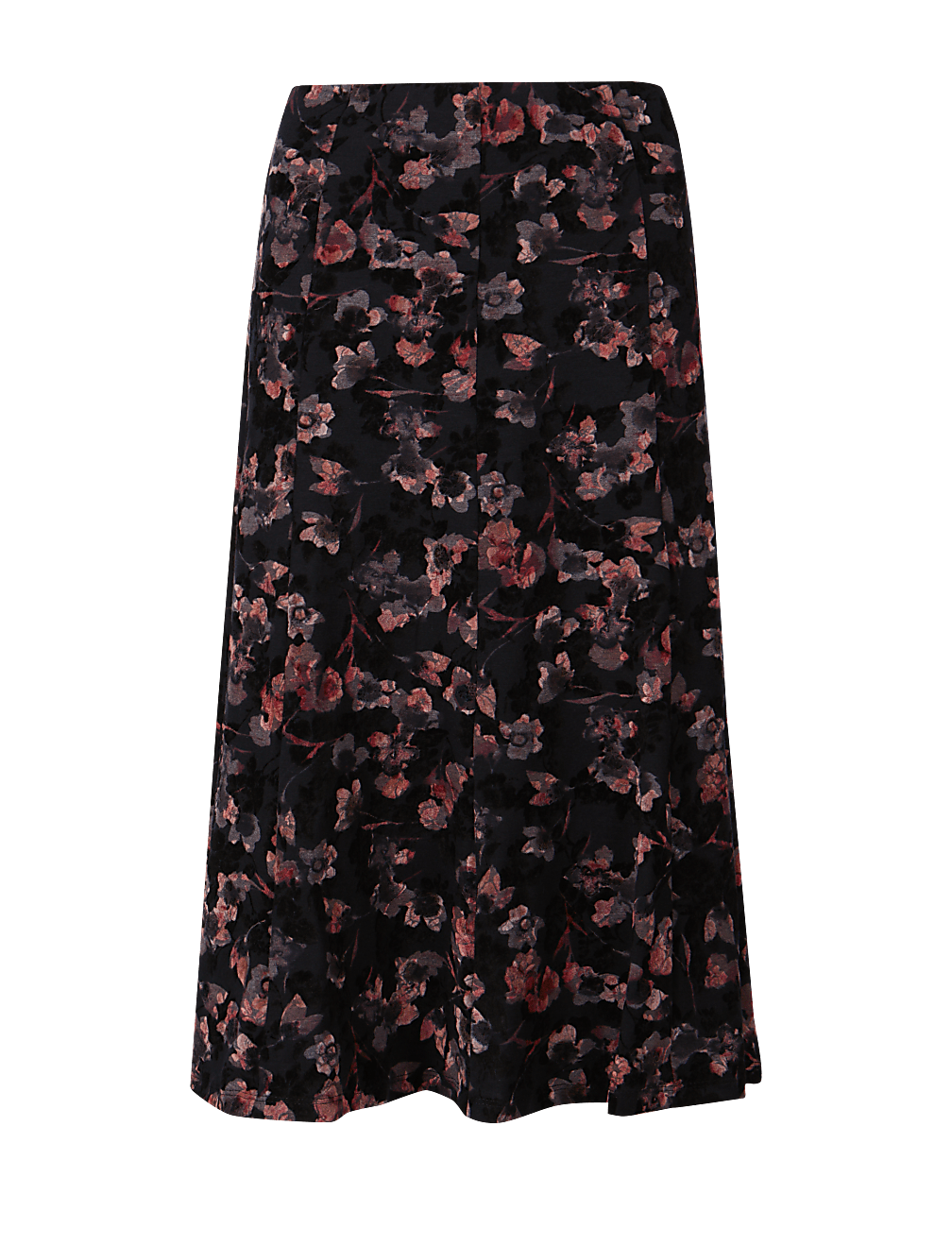Floral Print A-Line Midi Skirt