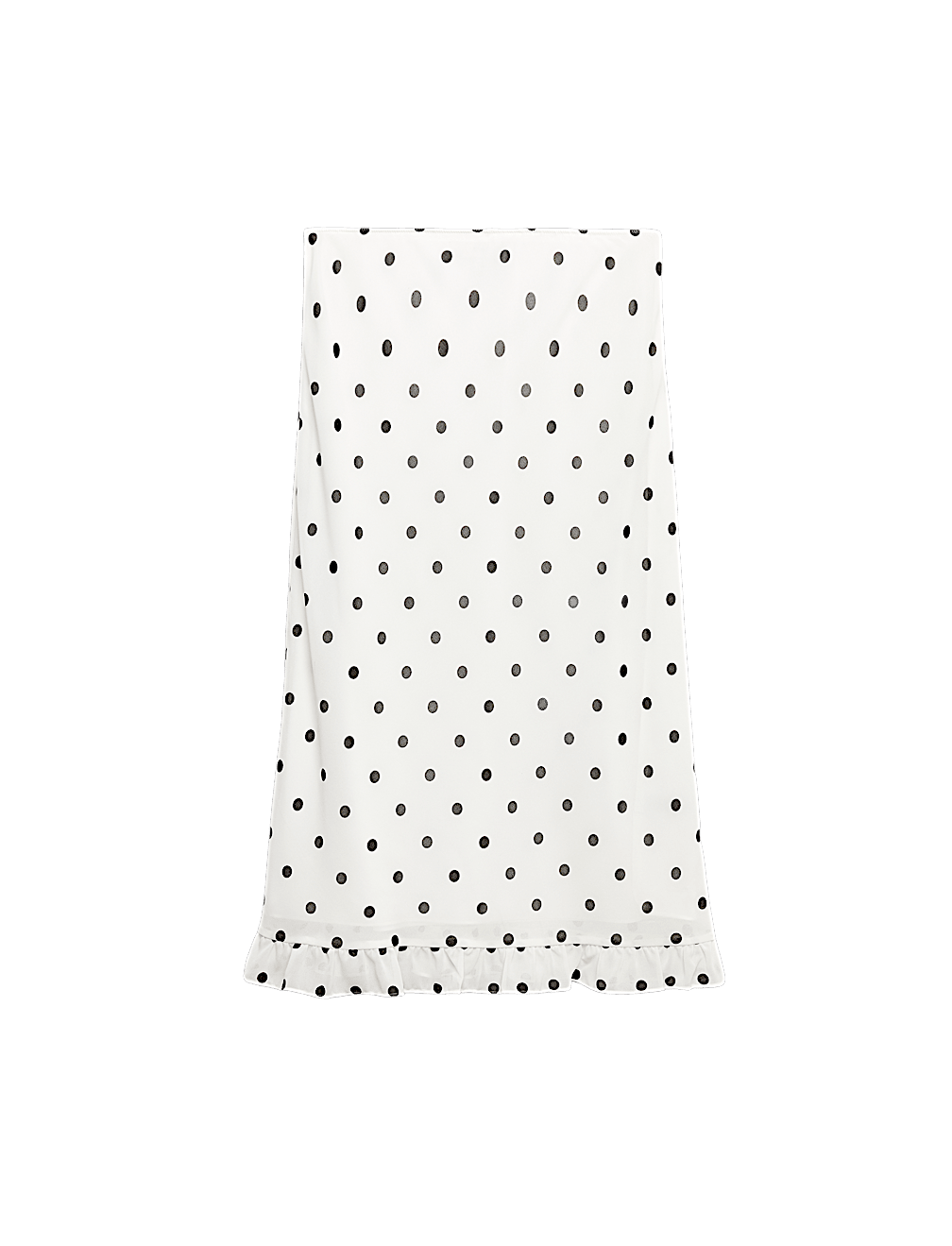 Polka Dot Knee Length Slip Skirt