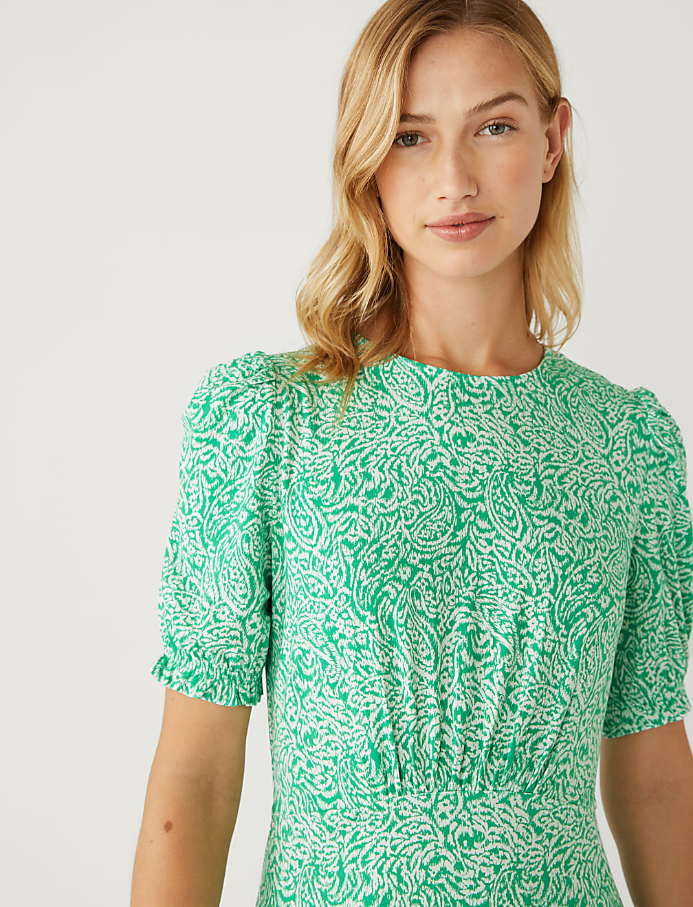 Jersey Printed Mini Skater Dress