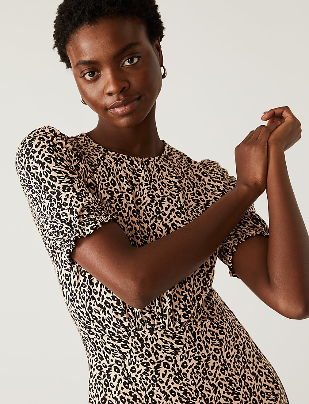 Jersey Printed Mini Skater Dress