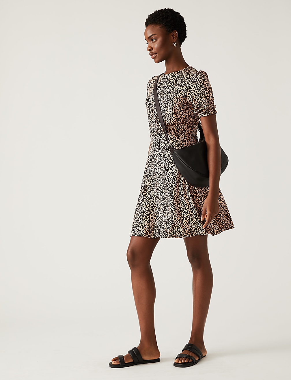 Jersey Printed Mini Skater Dress