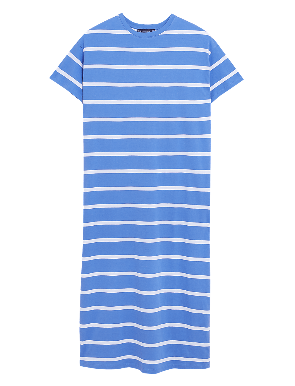 Pure Cotton Striped Midi T-Shirt Dress
