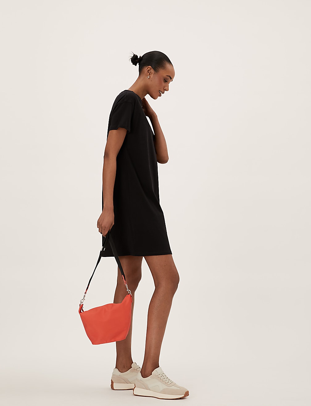 Pure Cotton Knee Length T-Shirt Dress