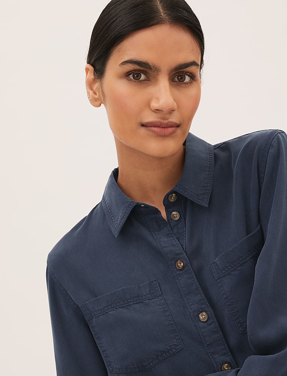 Pure Tencel™ Belted Midi Shirt Dress