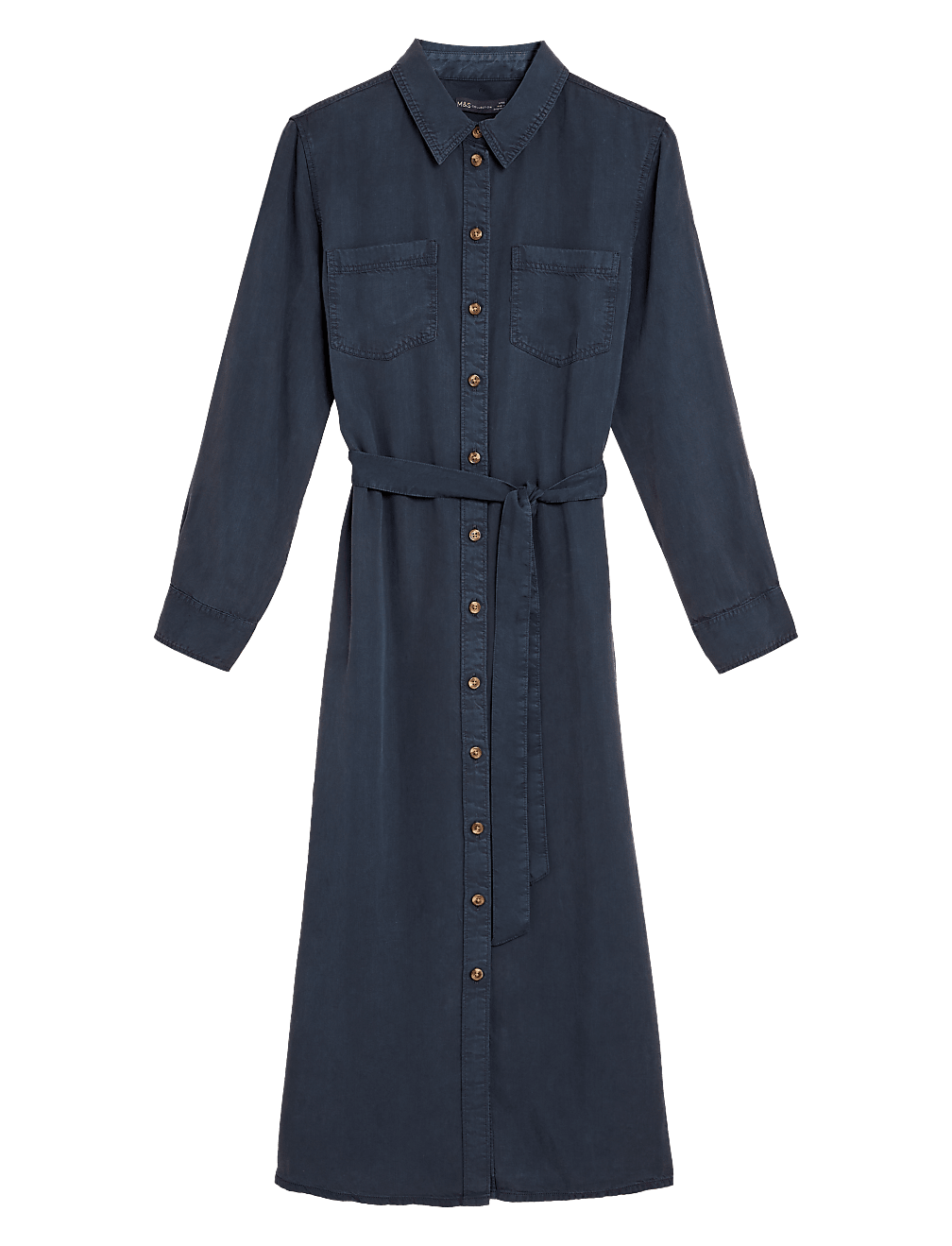 Pure Tencel™ Belted Midi Shirt Dress