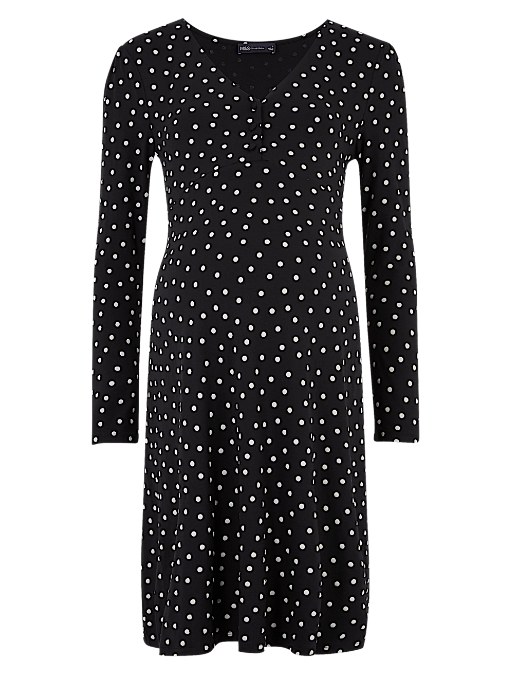Maternity Jersey Polka Dot Skater Dress