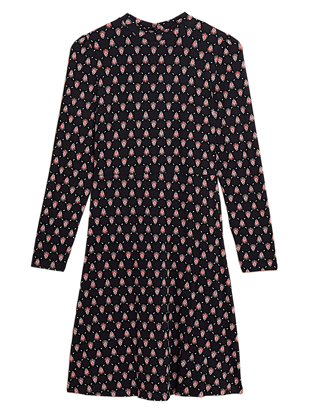 Jersey Printed Knee Length Skater Dress