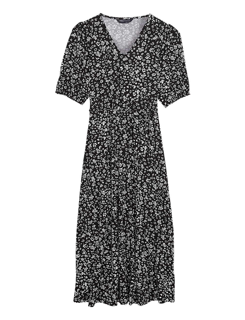 Jersey Animal Print Midi Tea Dress