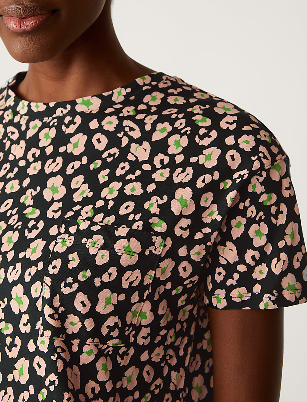 Pure Cotton Printed Mini T-Shirt Dress