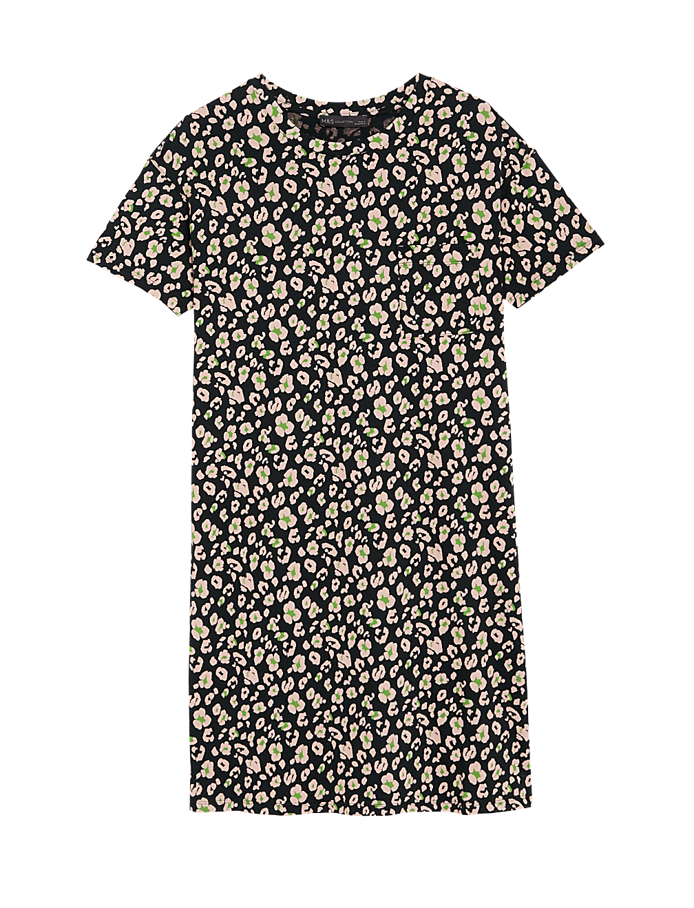 Pure Cotton Printed Mini T-Shirt Dress