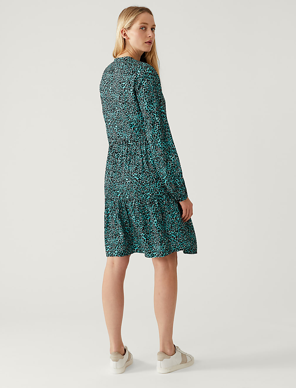 Printed Knee Length Shirt Dress