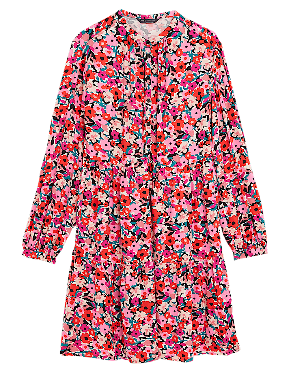 Printed Knee Length Shirt Dress