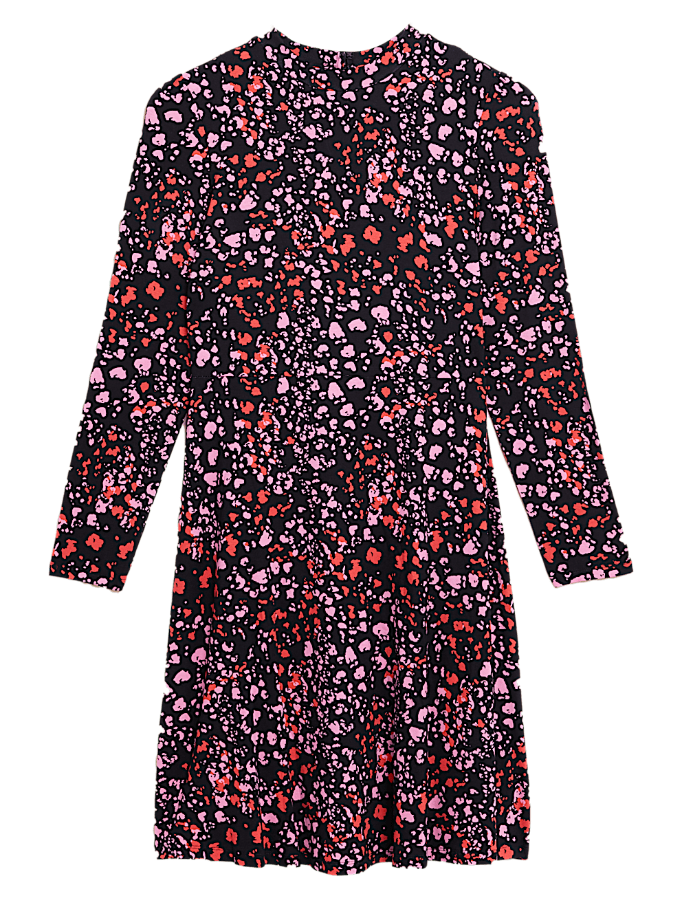 Jersey Printed High Neck Skater Dress