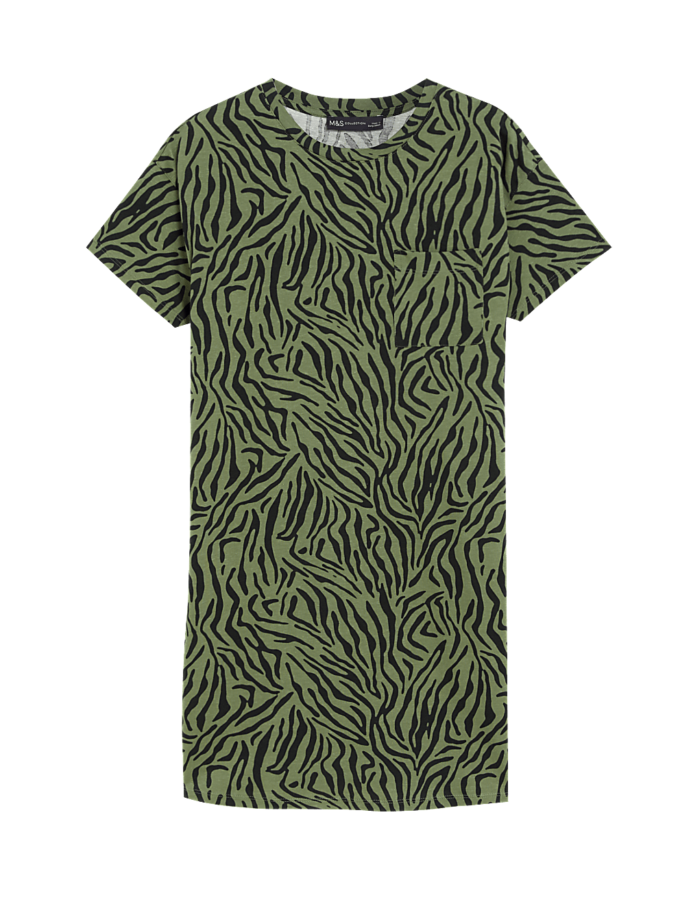 Pure Cotton Printed Mini T-Shirt Dress