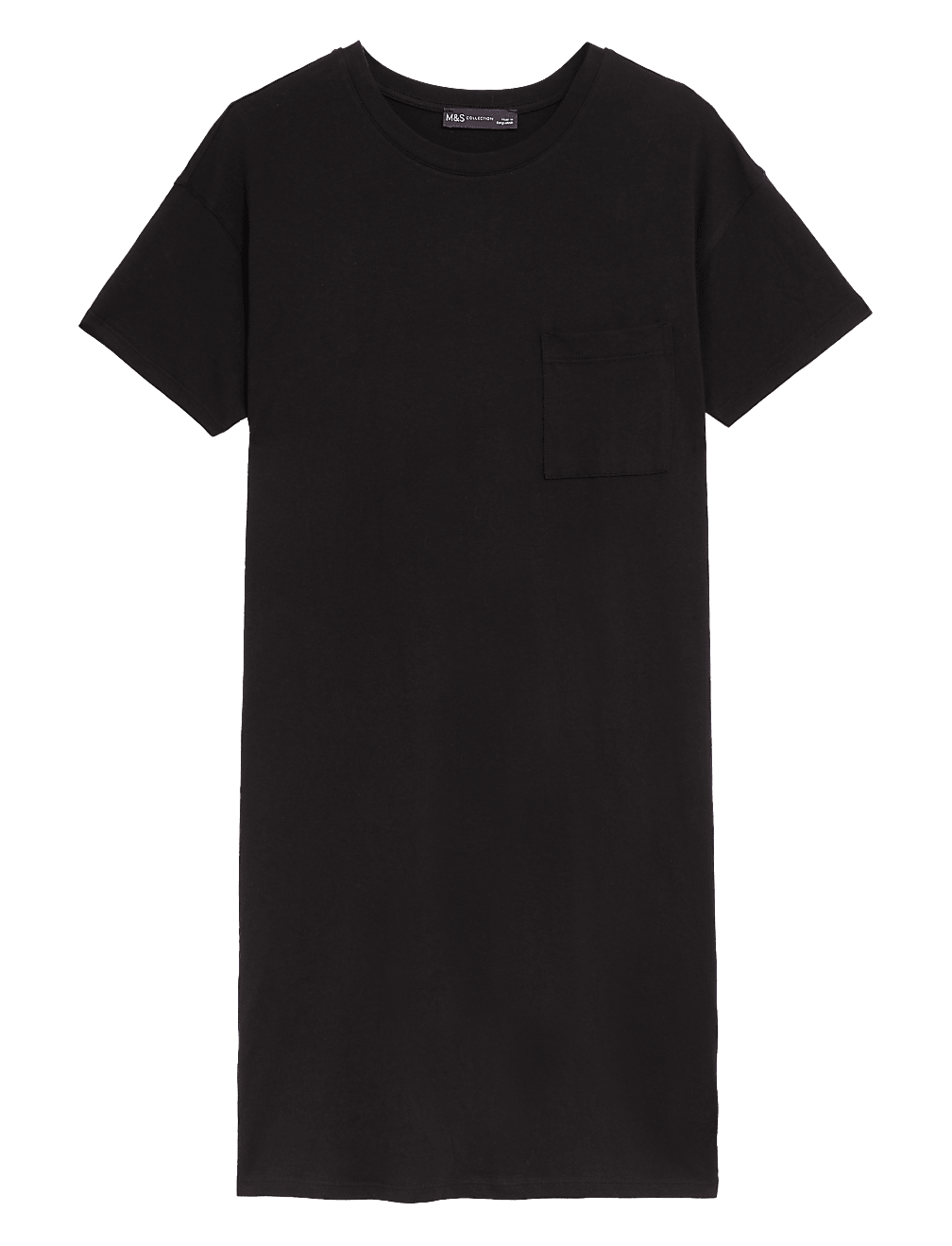 Pure Cotton Round Neck Mini T-Shirt Dress