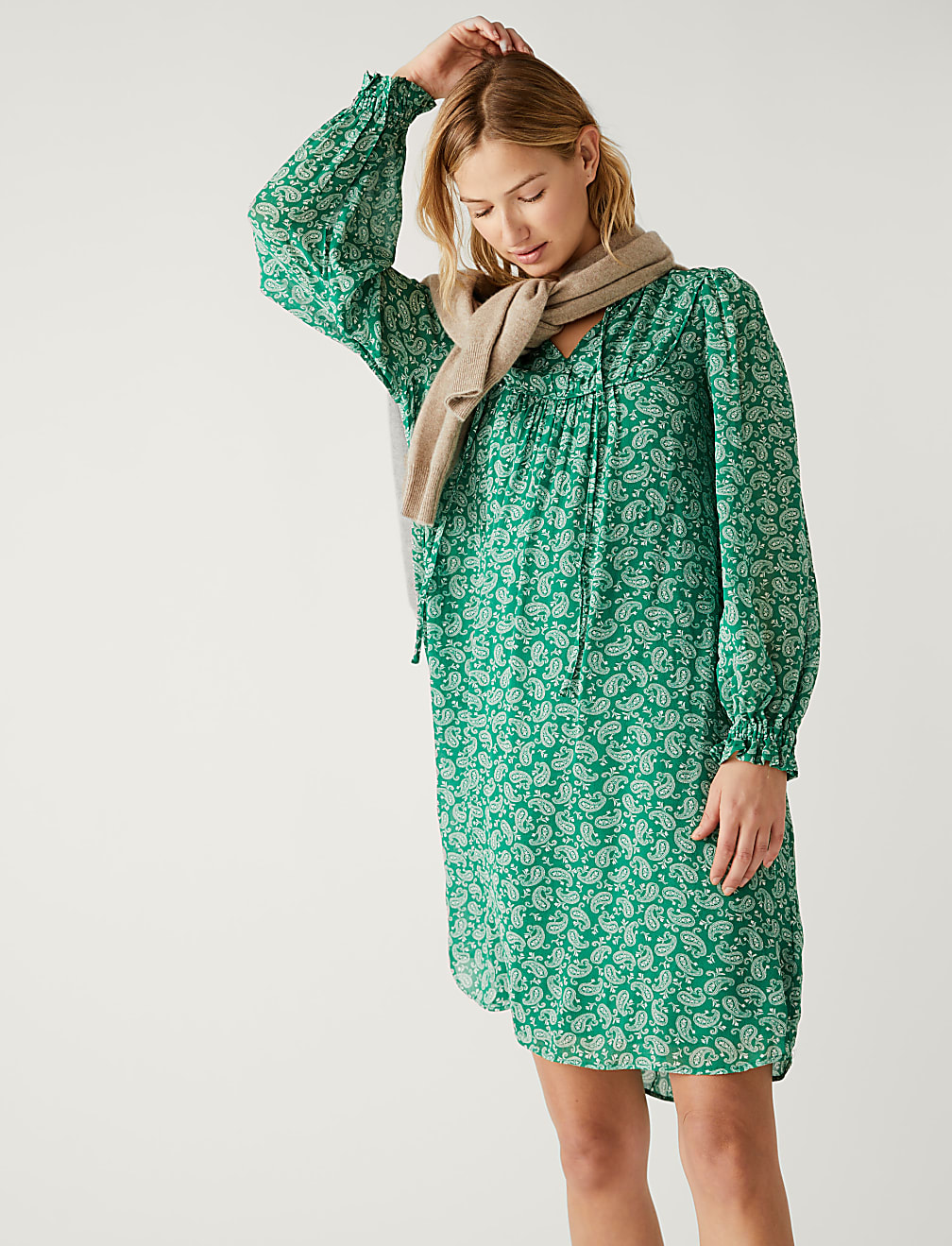 Knee length smock dress deals