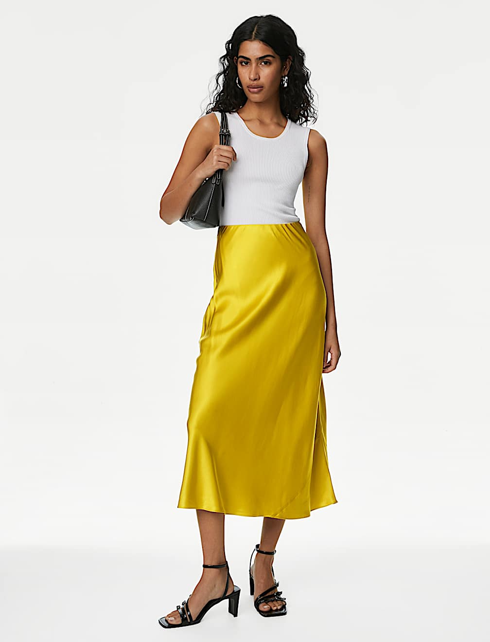 Satin Midaxi Slip Skirt