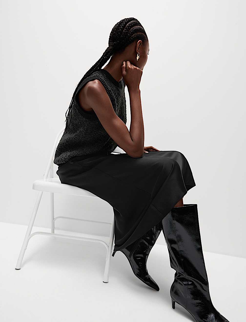 Satin Midaxi Slip Skirt