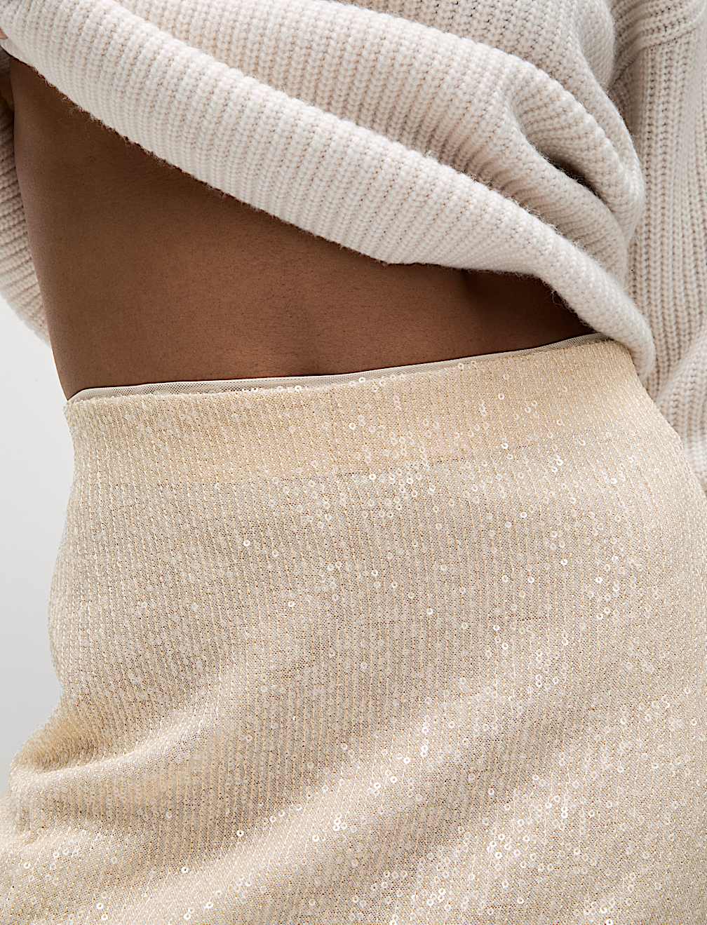 Sequin Midaxi Slip Skirt