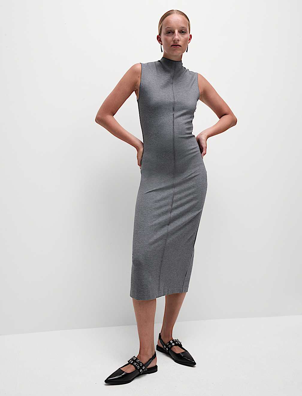 Ponte Midi Column Dress