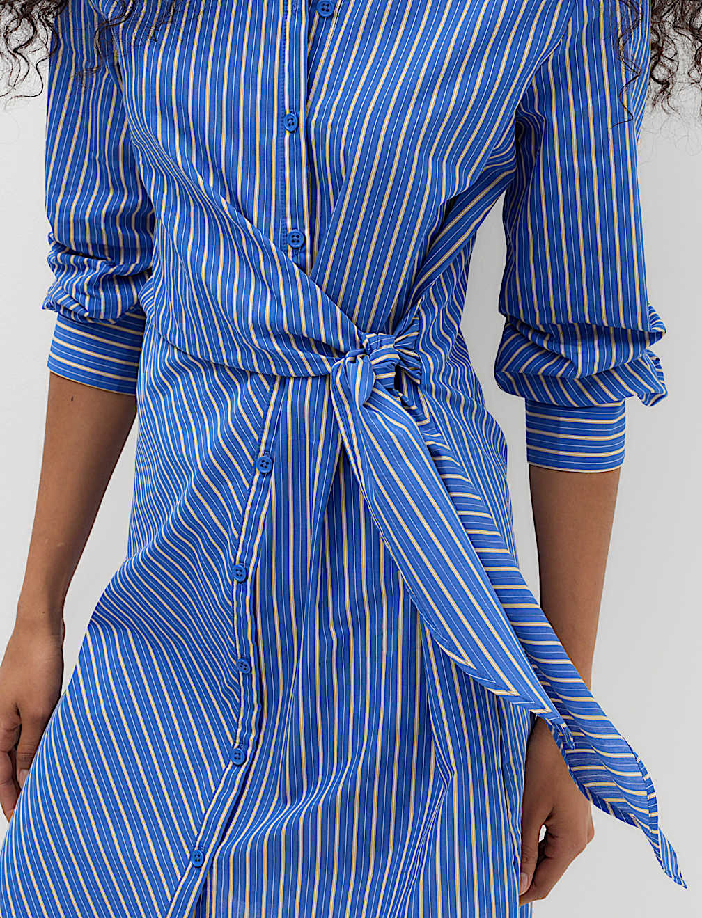 Cotton Rich Striped Mini Shirt Dress