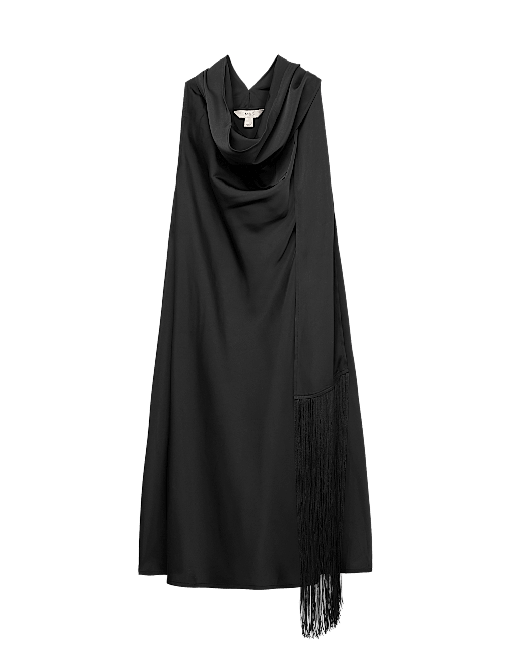 Satin Scarf Detail Mini Shift Dress