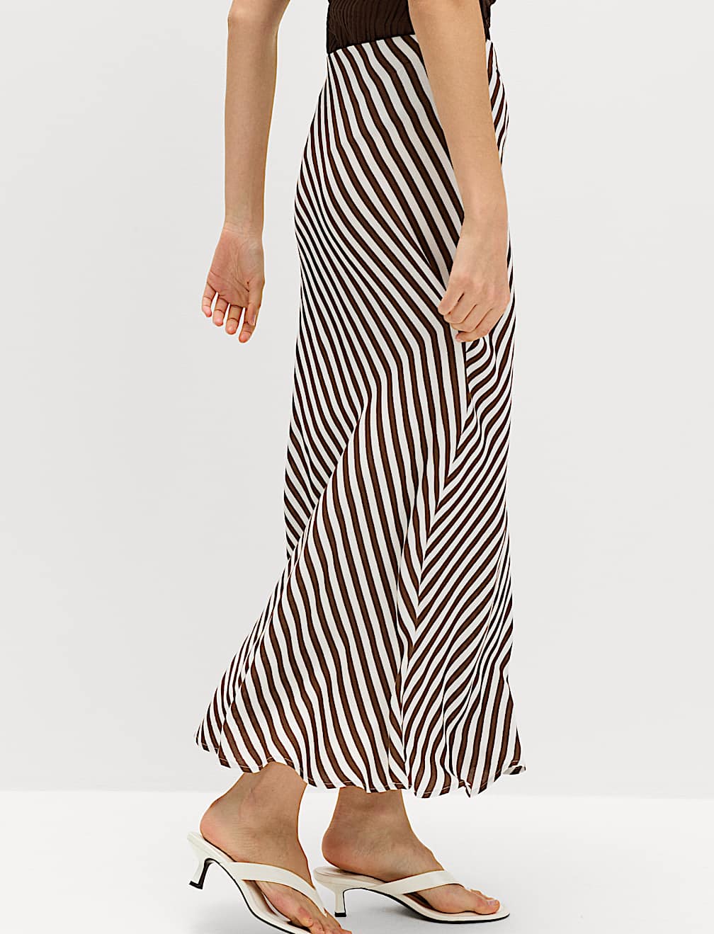 Printed Midi Slip Skirt