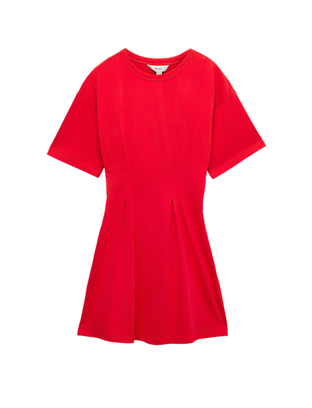 Pure Cotton Waisted Mini T-Shirt Dress