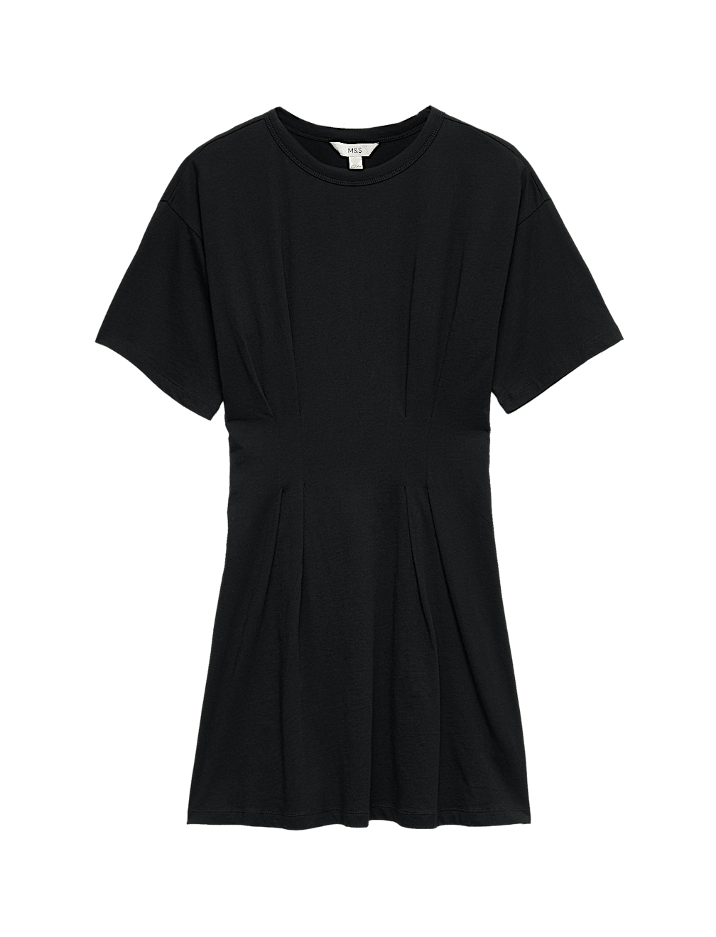 Pure Cotton Waisted Mini T-Shirt Dress