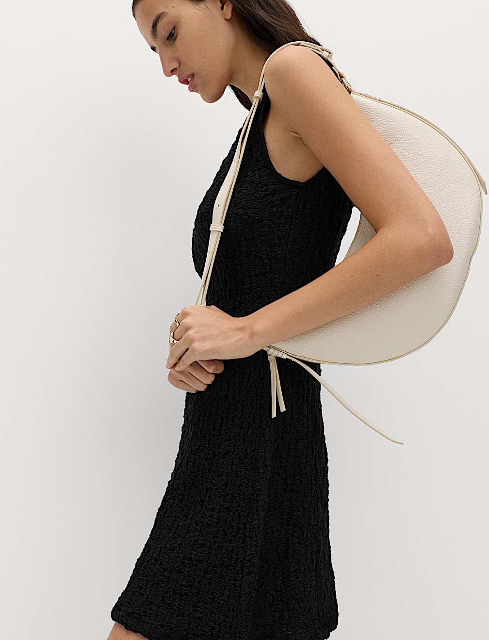 Cotton Rich Textured Mini Column Dress