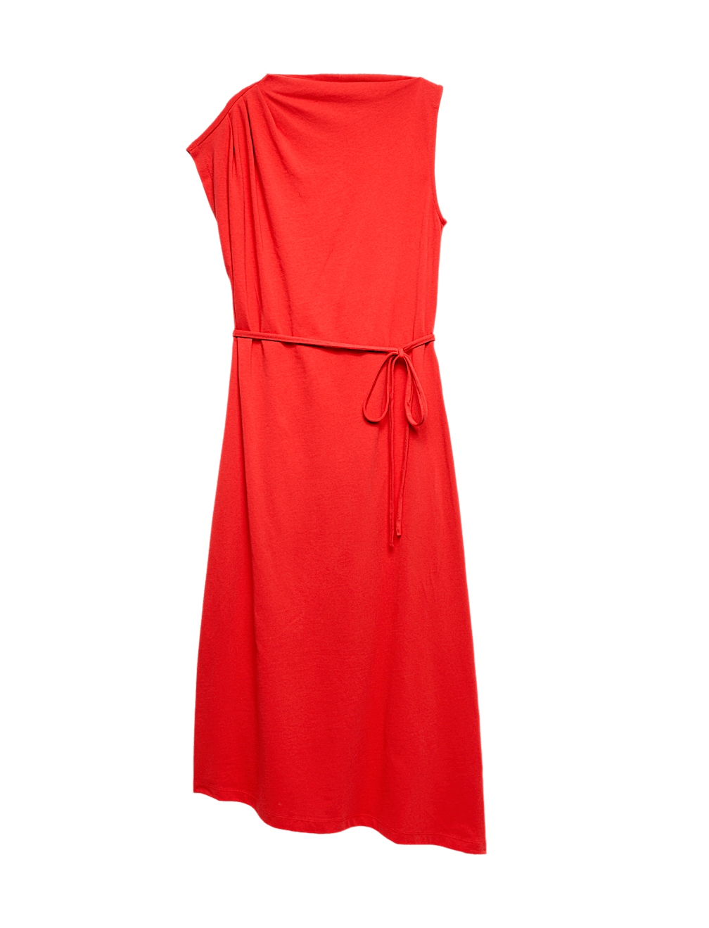 Pure Cotton Tie Waist Midi Column Dress