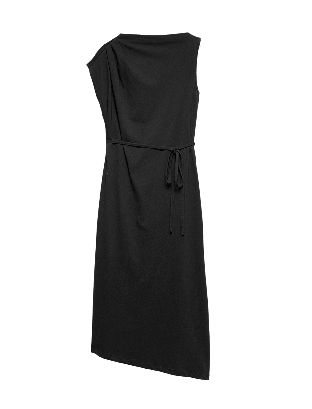 Pure Cotton Tie Waist Midi Column Dress