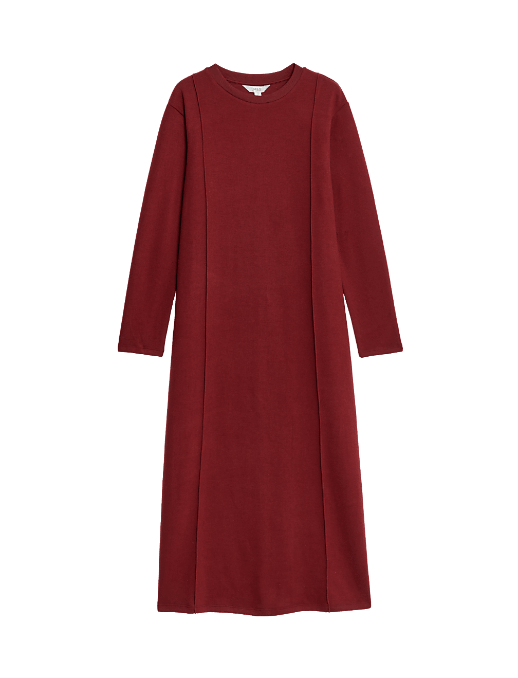 Jersey Round Neck Midi Column Dress