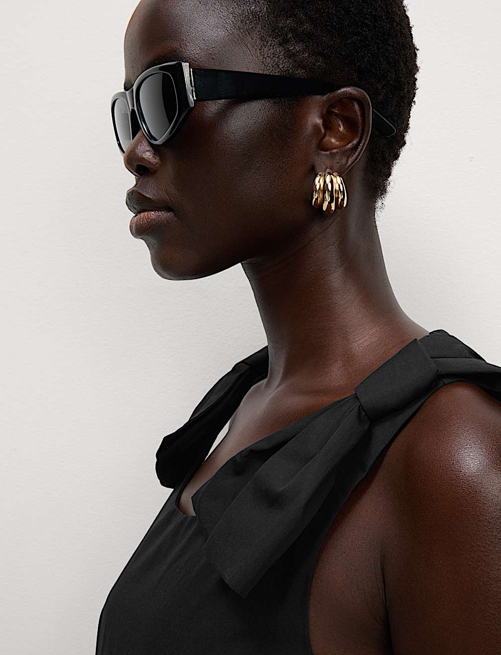 Pure Cotton Bow Detail Mini Column Dress